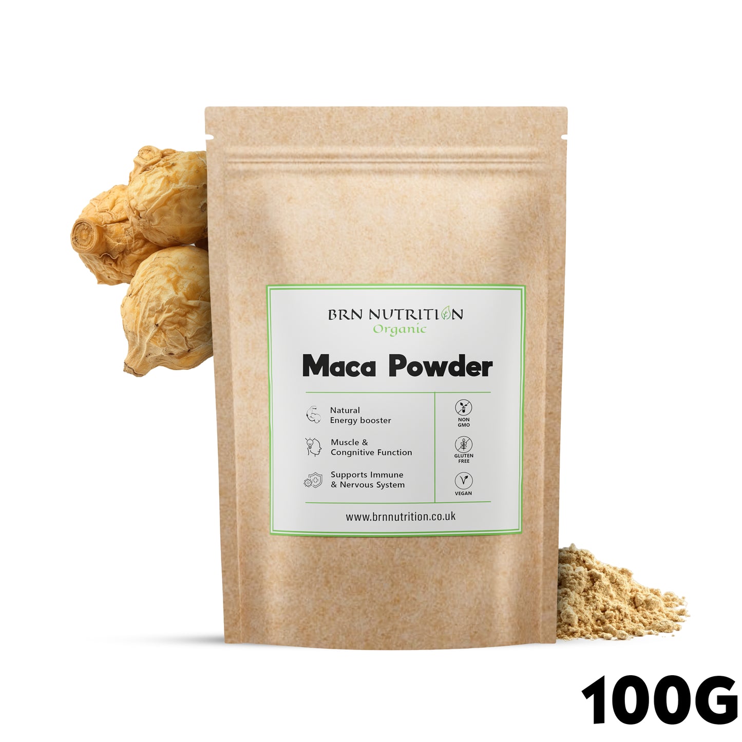 Organic Maca Powder Raw Peruvian Superfood Supports Energy & Immunity