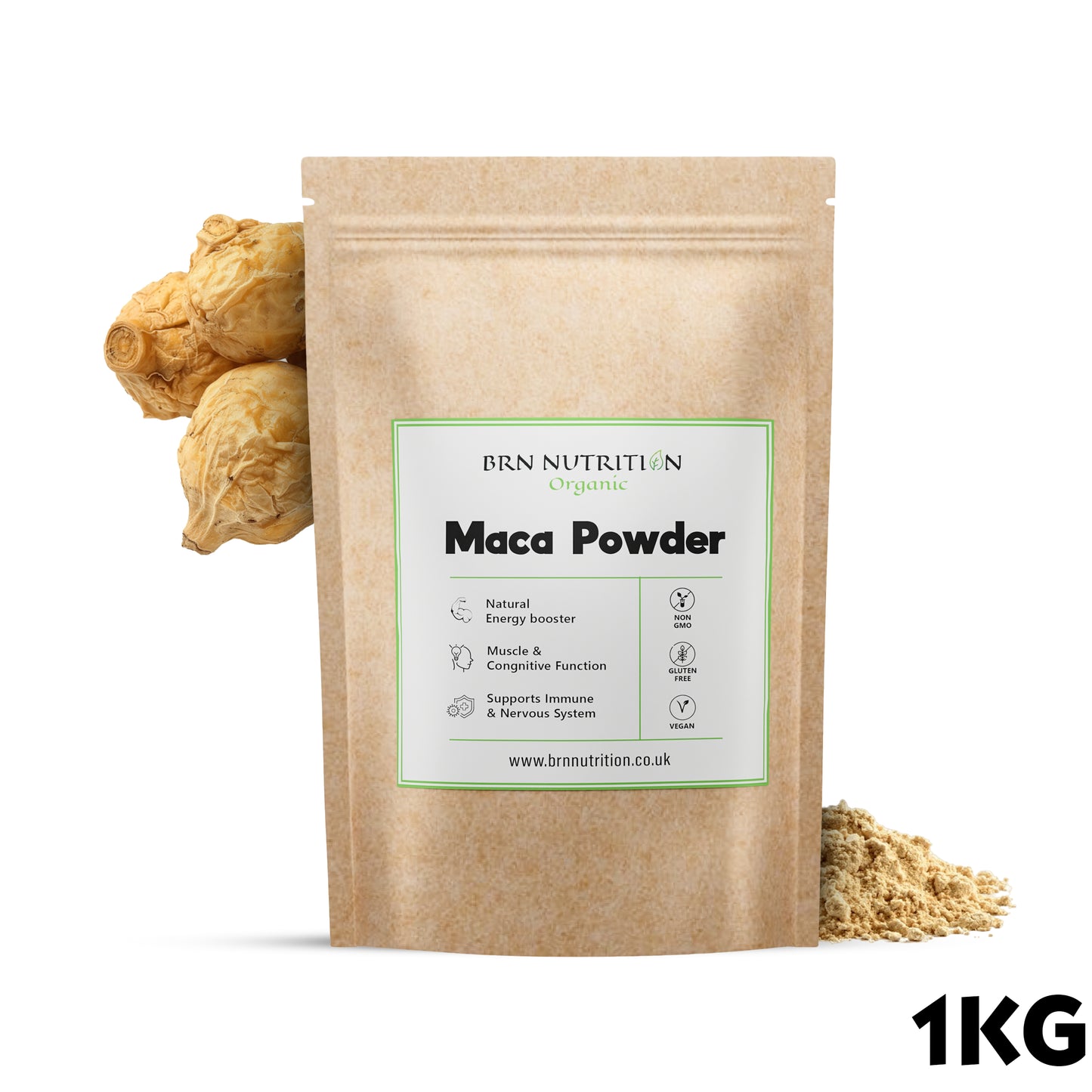 Organic Maca Powder Raw Peruvian Superfood Supports Energy & Immunity