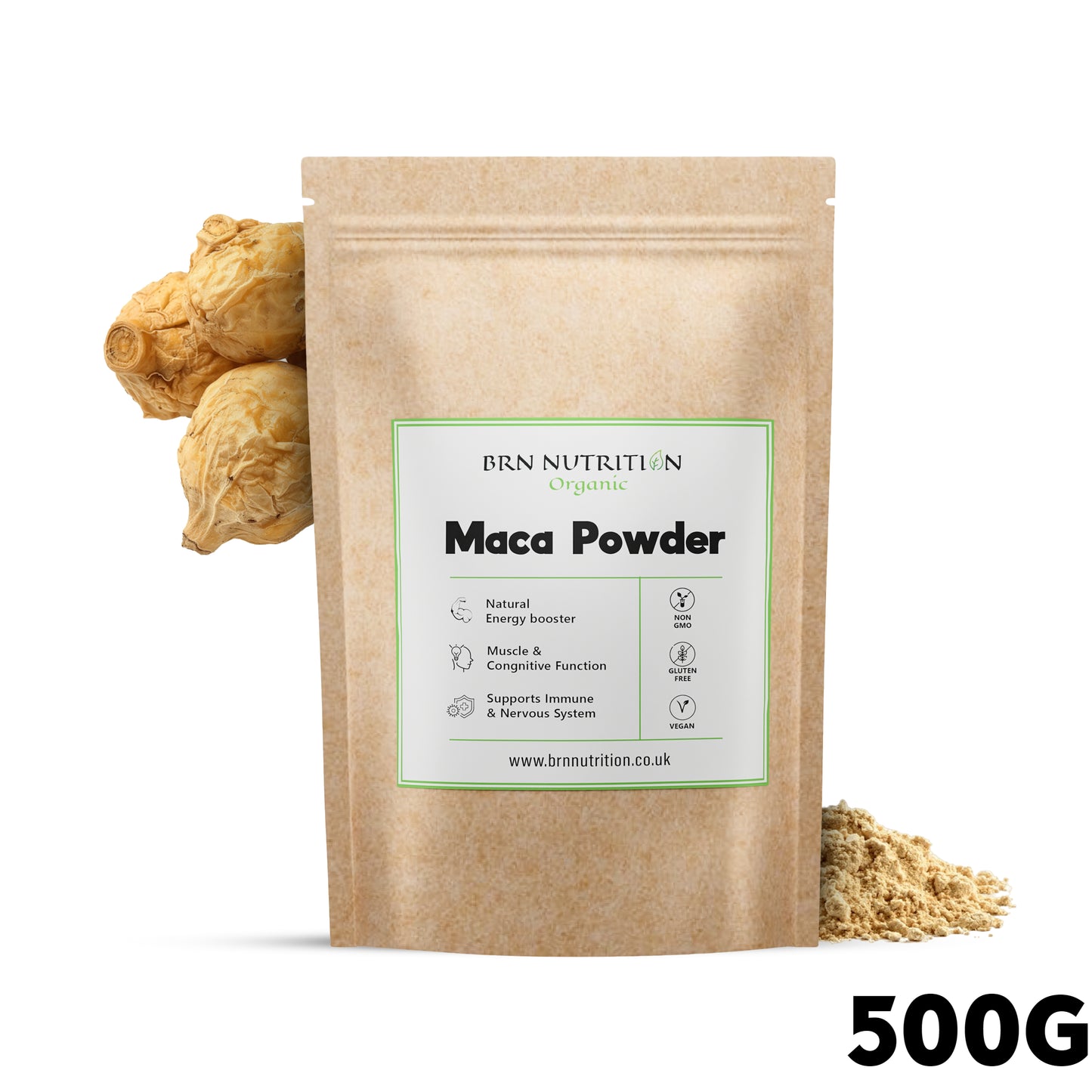 Organic Maca Powder Raw Peruvian Superfood Supports Energy & Immunity