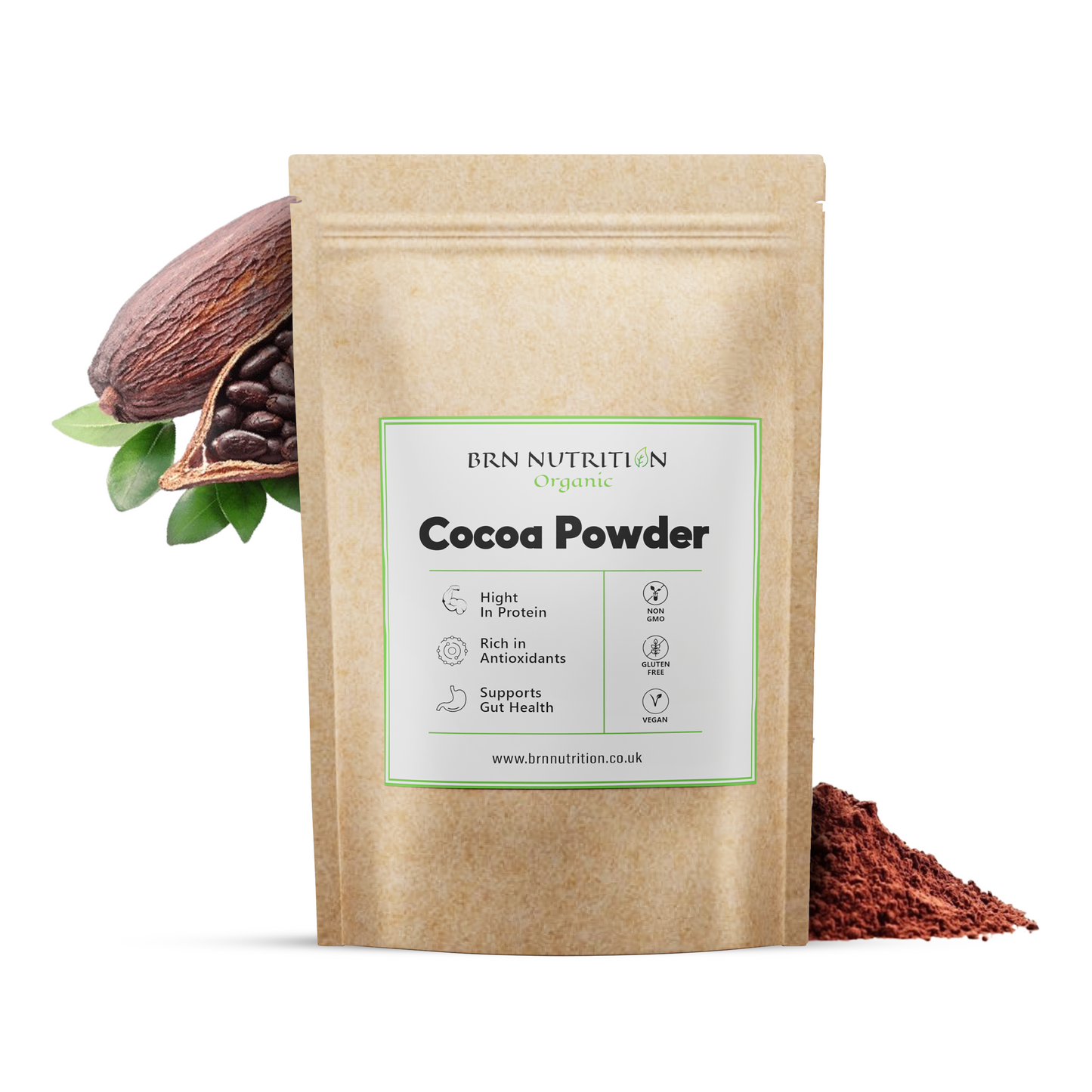 Organic Cacao Powder Raw Peruvian Superfood Protein Baking Chocolate Vegan